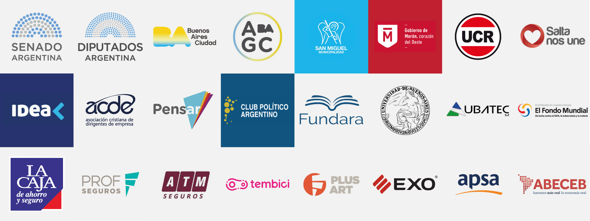 Estas son algunas de las organizaciones que confían en nosotros